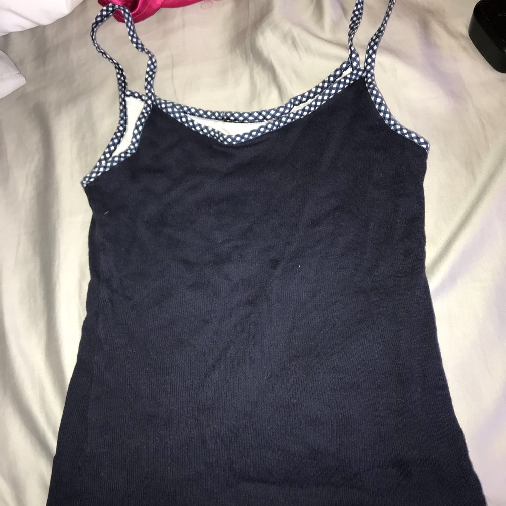Reversible navy and white tank
